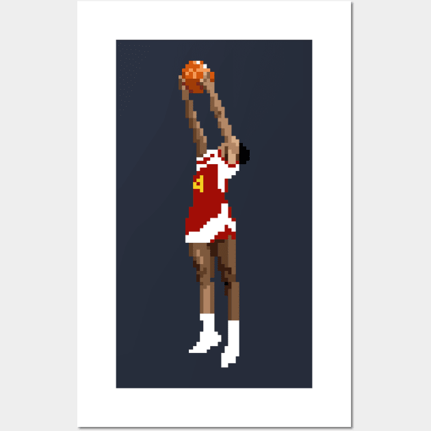 Spud Webb Pixel Dunk Wall Art by qiangdade